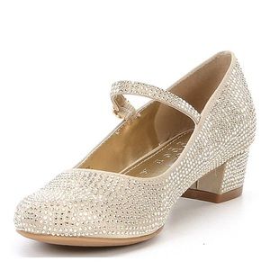 Gold Sparkle Mary Janes
